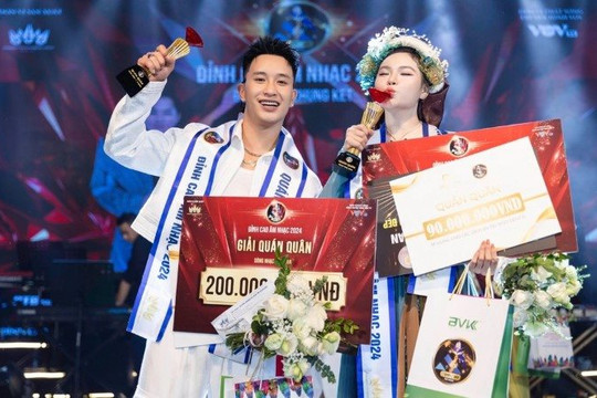 Hai thí sinh giành quán quân tại cuộc thi 'Đỉnh cao âm nhạc 2024'