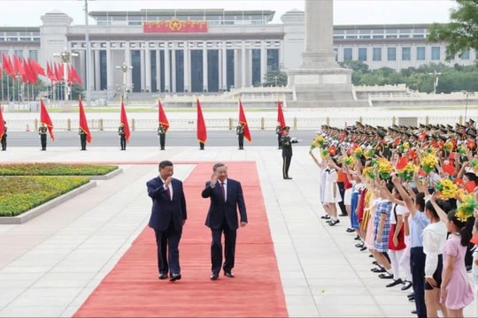 Lễ đón Tổng Bí thư, Chủ tịch nước Tô Lâm và Phu nhân thăm cấp Nhà nước tới Trung Quốc