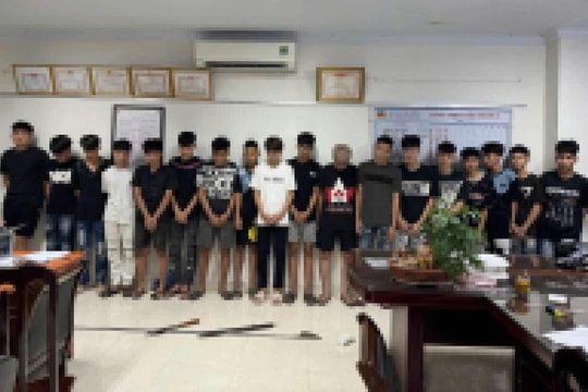 Bắt giữ 19 thanh niên dàn trận giải quyết mẫu thuẫn liên quan bạn gái