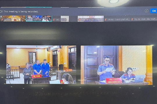 TAND thị xã Quảng Yên xét xử trực tuyến vụ án hình sự