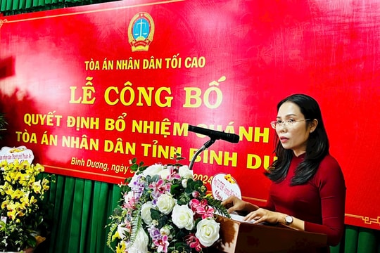 TAND tỉnh Bình Dương có tân Chánh án