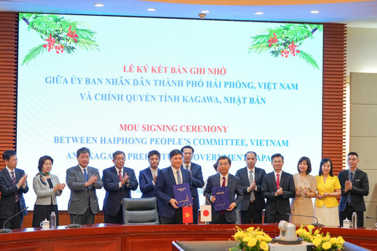 Hải Phòng ký ghi nhớ hợp tác với tỉnh Kagawa, Nhật Bản