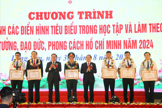 Lạng Sơn: Tôn vinh 37 tập thể, cá nhân tiêu biểu trong học tập và làm theo lời Bác