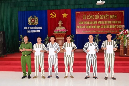Hải Phòng: 47 phạm nhân được giảm án dịp Quốc khánh 2/9