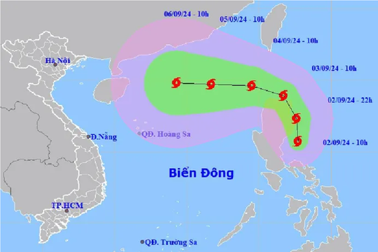 Bão Yagi đang hướng vào Biển Đông