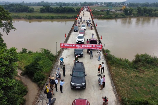 Lễ thông xe kỹ thuật dự án cầu Đò Cung bắc qua sông Lam