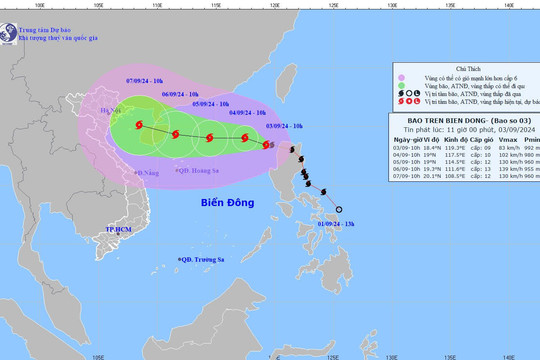 Thủ tướng chỉ đạo khẩn trương ứng phó bão số 3
