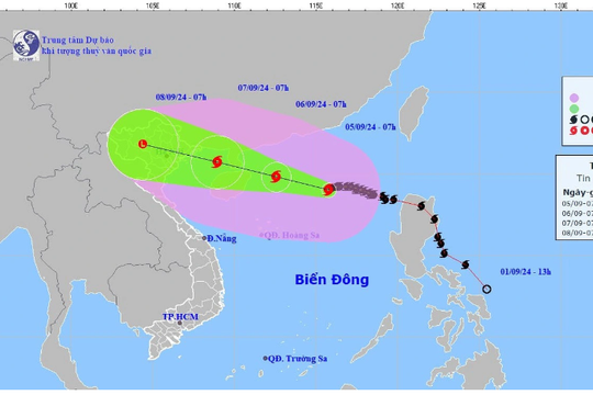 Bão số 3 mạnh lên cấp 16, sức gió trên 200km/h
