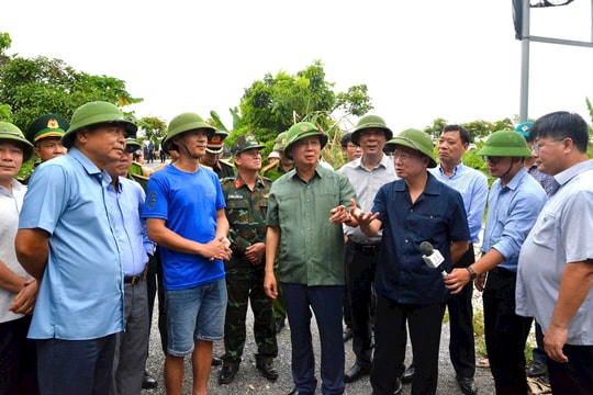 Phó Thủ tướng Trần Hồng Hà kiểm tra công tác phòng, chống bão số 3 tại Quảng Ninh