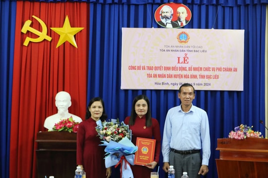 Bổ nhiệm chức vụ Phó Chánh án TAND huyện Hòa Bình