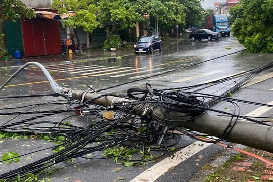 Huy động toàn bộ nhân lực hỗ trợ các công ty Điện lực ngay khi bão số 3 đi qua