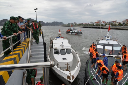 BĐBP Quảng Ninh tiếp nhận 43 thuyền viên gặp nạn trên biển trong cơn bão số 3