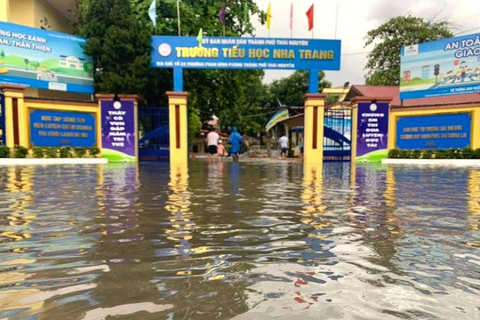 Thái Nguyên tiếp tục cho học sinh nghỉ học để khắc phục hậu quả bão số 3