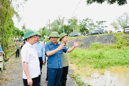 Phó Thủ tướng Hồ Đức Phớc kiểm tra, chỉ đạo công tác phòng, chống bão lụt tại Thái Nguyên