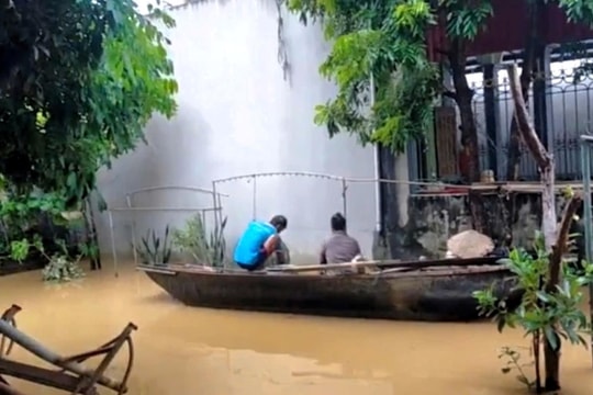Gần 700 hộ dân ở Ninh Bình bị ngập lụt bởi nước lũ dâng cao