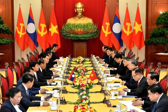 Tổng Bí thư, Chủ tịch nước Tô Lâm hội đàm Tổng Bí thư, Chủ tịch nước Lào Thongloun Sisoulith