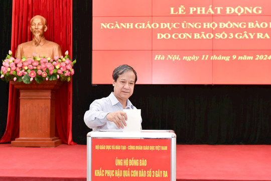 Lễ phát động ngành Giáo dục ủng hộ đồng bào bị thiệt hại do bão số 3
