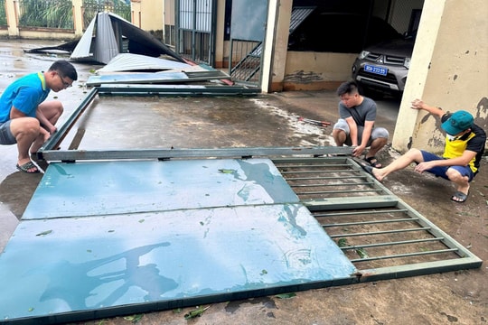 Trụ sở TAND hai cấp tại Quảng Ninh thiệt hại nặng do bão số 3