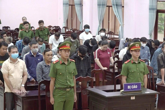 43 bị cáo bị tuyên phạm tội trong vụ án nhiều tội danh