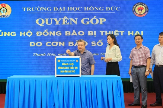 Trường Đại học Hồng Đức tổ chức quyên góp, ủng hộ đồng bào bị thiệt hại do bão số 3