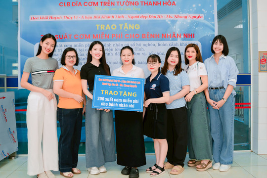 Á hậu và Hoa khôi trao 200 suất cơm cho các bệnh nhi có hoàn cảnh khó khăn