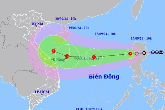 Áp thấp nhiệt đới vào Biển Đông duy trì cấp 7, tốc độ 20km/h