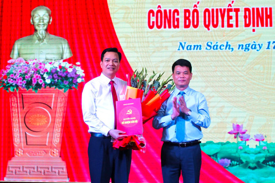 Hải Dương: Bổ nhiệm Giám đốc Sở TN&MT, Bí thư Huyện ủy Nam Sách