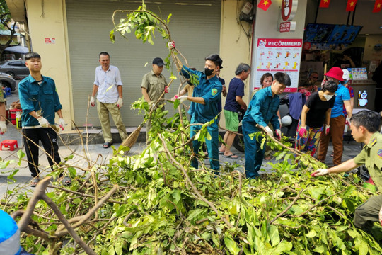 Hà Nội yêu cầu hoàn thành thu dọn cây xanh gãy, đổ xong trước ngày 20/9