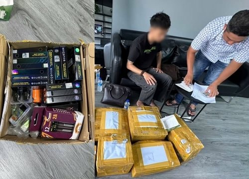 Thu giữ hàng trăm sản phẩm thuốc lá điện tử