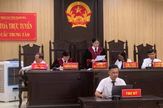 TAND tỉnh Thanh Hóa tổ chức phiên tòa rút kinh nghiệm trực tuyến