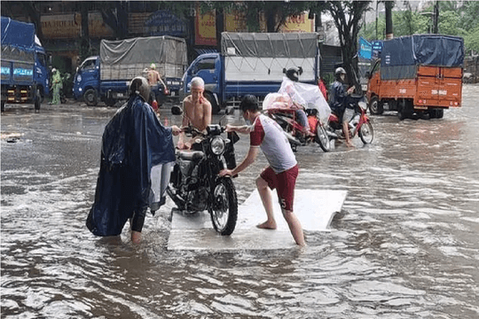 Hà Nội: Cảnh báo ngập lụt khu vực nội thành