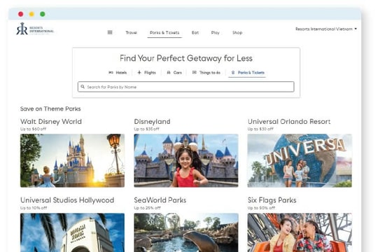 Resorts International - Khám phá vẻ đẹp thế giới qua 1 điểm chạm