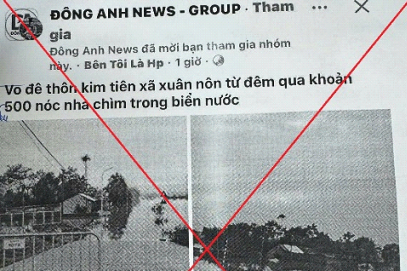 Đăng tải sai sự thật việc vỡ đê, một quản trị trang Facebook bị triệu tập