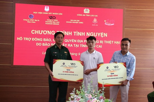 Học viện Cảnh sát nhân dân ủng hộ chính quyền, người dân Lào Cai bị thiệt hại do bão số 3