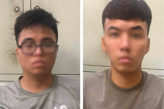 Tạm giữ hai nghi can cướp giật điện thoại, kéo lê nạn nhân trên phố ở Hà Nội