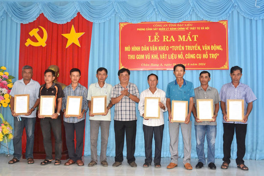 Bạc Liêu: Đảm bảo thực hiện tốt công tác quản lý vũ khí, vật liệu nổ