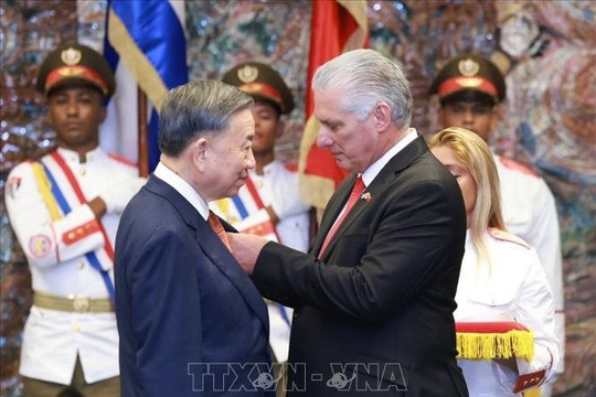 Tổng Bí thư, Chủ tịch nước Tô Lâm được trao tặng Huân chương Jose Marti