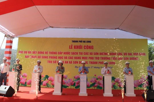 TP Hạ Long dành gần 120 tỷ đồng đầu tư dự án về nước sạch, trường học và trụ sở công an