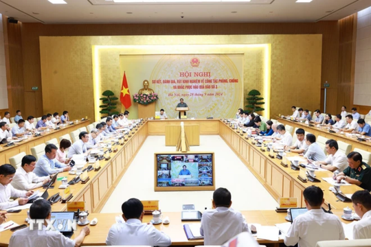 Thủ tướng Phạm Minh Chính chủ trì Hội nghị rút kinh nghiệm về ứng phó bão số 3
