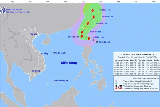 Xuất hiện bão Krathon giật trên cấp 17 sẽ đi vào Biển Đông