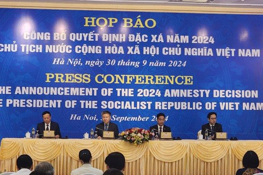 3.765 phạm nhân được đặc xá năm 2024