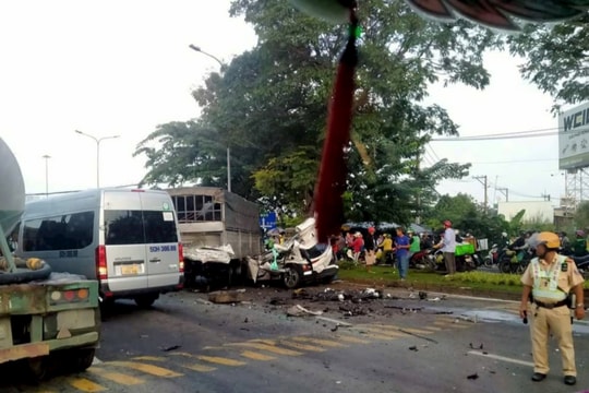 TP.HCM: Xác định nguyên nhân vụ va chạm liên hoàn khiến 2 người tử vong