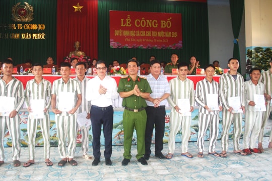 Đặc xá cho phạm nhân ở Nam miền Trung và Tây Nguyên