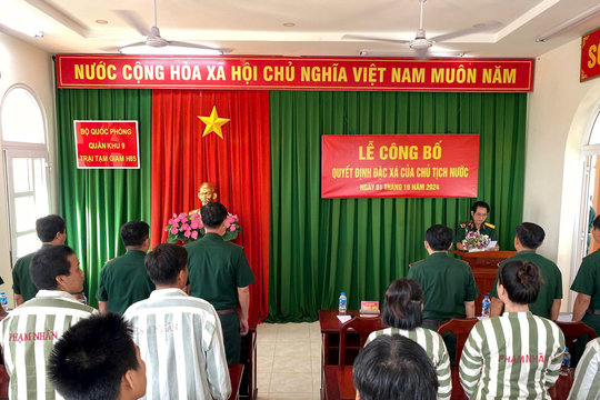 Niềm vui ngày đặc xá tại trại giam H85
