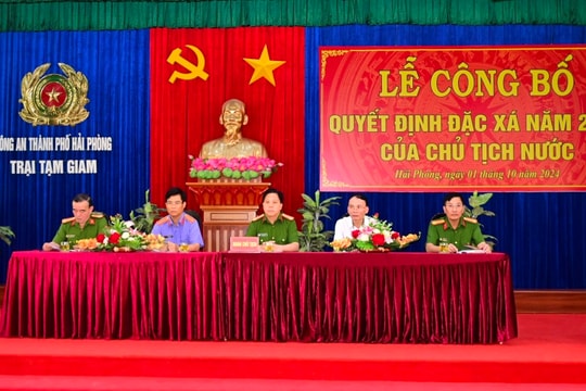 148 phạm nhân thụ án tại Hải Dương, Hải Phòng được đặc xá