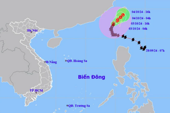 Bão số 5 di chuyển chậm, không ảnh hưởng đến Việt Nam