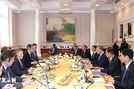 Tổng Bí thư, Chủ tịch nước Tô Lâm gặp Thủ tướng Ireland Simon Harris