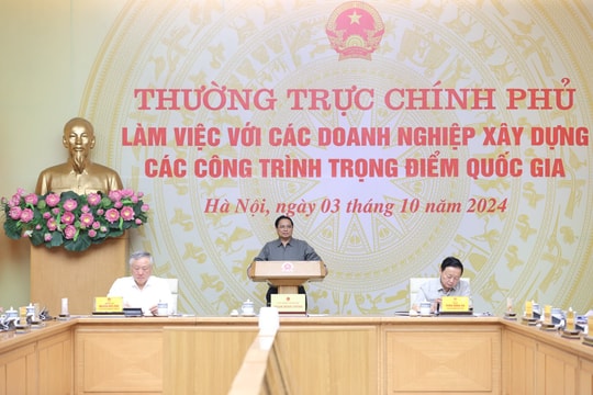 Thủ tướng làm việc với các doanh nghiệp xây dựng các công trình trọng điểm quốc gia