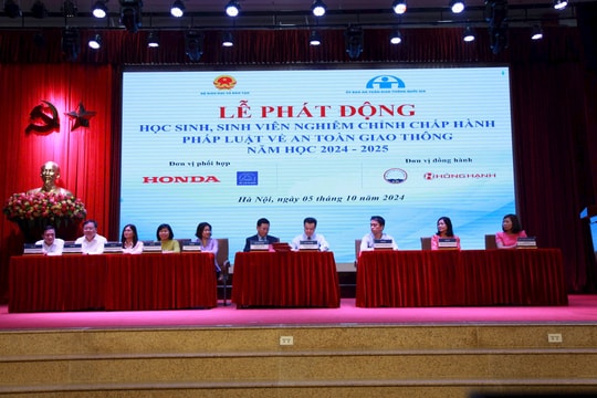 Phát động học sinh, sinh viên chấp hành pháp luật về an toàn giao thông