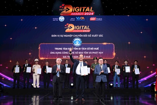 Trung tâm Bảo tồn Di tích Cố đô Huế đạt giải thưởng Chuyển đổi số Việt Nam 2024